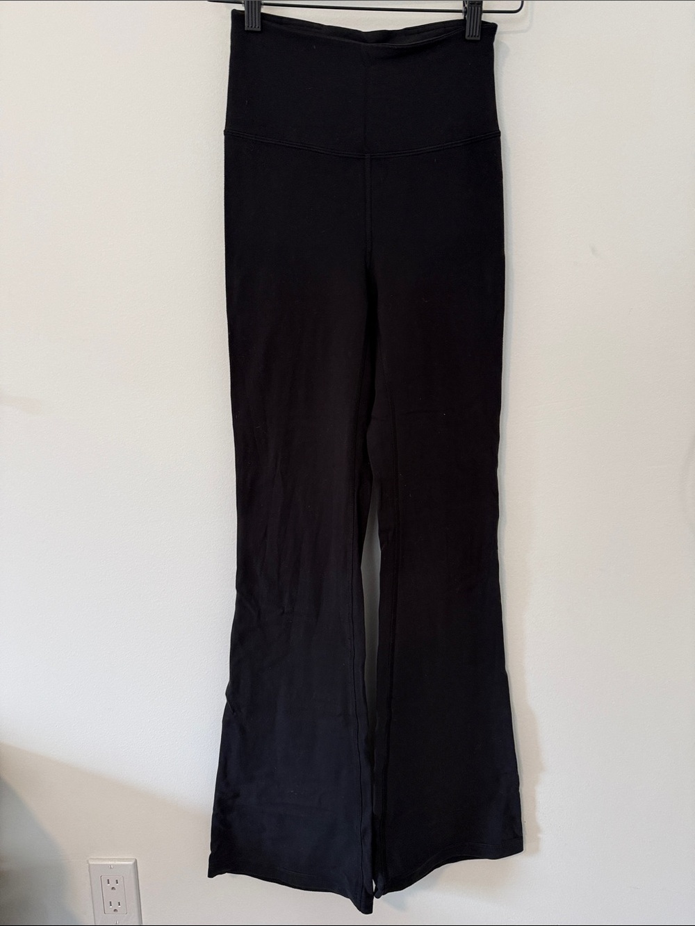 Black Groove Flare Pants/Leggings